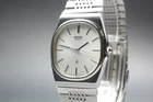 Vintage 1981 [Exc+5] SEIKO Quartz 7830-5250 Silver Dial Dress Watch Japan Made