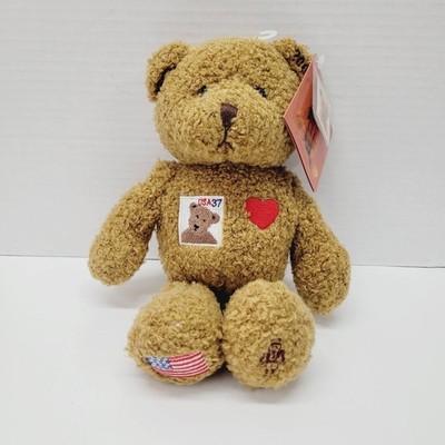 Vintage Timeless Collectible Quarter Teddy Bear Plush USA 37 Brown 10'' Bean Bag