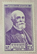5D1-Timbre France YT  749 neuf ** année 1946 "henri becquerel" trace verso
