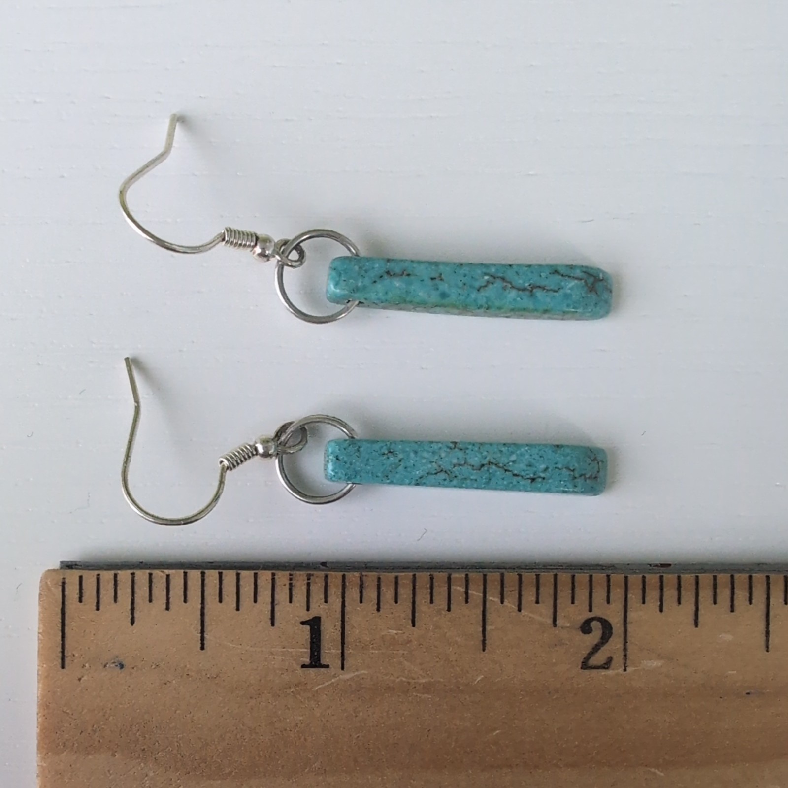 Rectangular Turquoise-colored Blue Dangle Fashion… - image 4