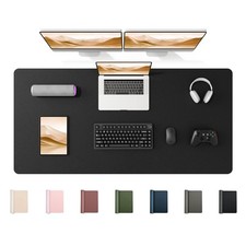 Large PU Leather Desk Mat for Keyboard and - Waterproof Non-Slip Desk Pad Pro...