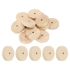 Ruote in legno per lastre diametro 1,57" Ruota piatta per hobby in legno 2/5" spessore foro 1/5", 12 pezzi
