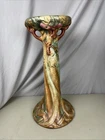 New ListingWeller Pottery American Arts & Crafts Baldwin Apple Tree Ceramic Pedestal 23.25”