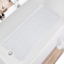 Bath Tub and Shower Mats, Non Slip 40 x 16 Inch Extra Long Bathtub Mat, Machi...