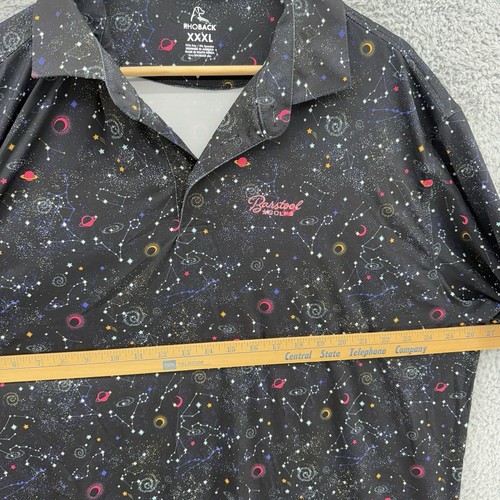 Rhoback Barstool Golf Sports Men’s Space Galaxy Performance Polo Shirt Size 3XL - Picture 5 of 7