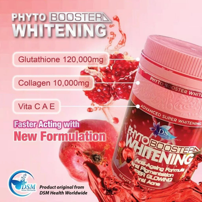 phyto whitening booster collagen with glutathione Phyto Booster Whitening Anti Aging Acne Advance Gluta Collagen Stemcell by  DSM