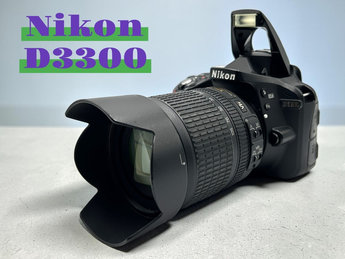 Nikon D3300 24.2MP DSLR Camera Bk / AF-S 18-105mmVR Lens[Exc+2 