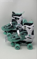 Roller Derby Unisex Prodigy Green White Adjustable Combo Roller Skates Size 3-6