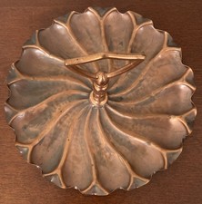 Gregorian Solid Copper Candy Nut Serving Tray With Handle Made In USA