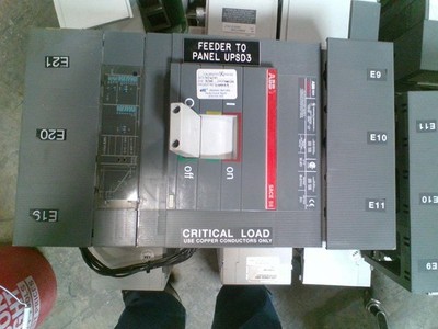 ABB S6N SACE S6 3 Pole 800 Amp 600V Shunt Trip & AUX Circuit Breaker