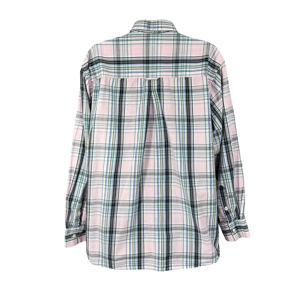 Rough Stock Panhandle Slim Shirt Woman Size 1X Pink Plaid Button Long Sleeve - Image 2 of 4