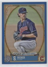 2021 Topps Gypsy Queen Box Topper Chrome Blue Refractor 21/99 Shane Bieber 4l8