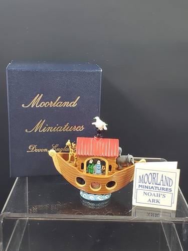 Moorland Miniatures Noah's Ark Handpainted English Pewter Thimble w/Box