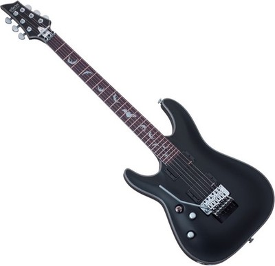 Schecter Damien Platinum-6 FR LH guitar in Satin Black