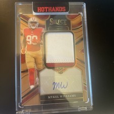 MYKEL WILLIAMS 2025 SELECT RPA ROOKIE JUMBO PATCH COPPER RC AUTO /49