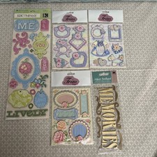 Frame And Quote Stickers Lot Of 5 Scrapbooking