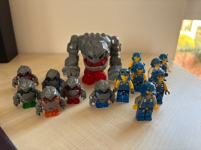 LEGO  14x Power Miner Figuren 8708 Tremorox Rock rot grün orange 8957 Troll