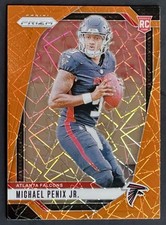 2024 Panini Prizm Michael Penix Jr Rookie Orange Lazer Prizm RC #378 Falcons