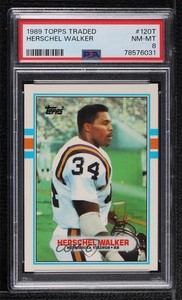 1989 Topps Traded Herschel Walker #120T PSA 8