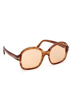 UPC 664689731916 product image for $495 - TOM FORD Hanley 57mm Photochromic Butterfly Sunglasses in Amber/ Brown | upcitemdb.com