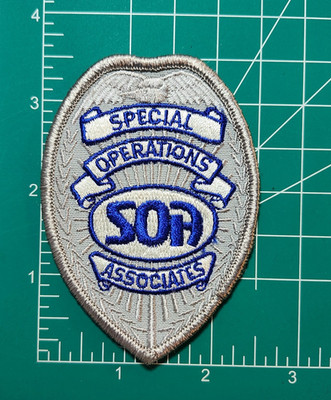 SOA SPECIAL OPERATIONS ASSOCIATES | Embroidered Chest Sized Patch [Chicago area]