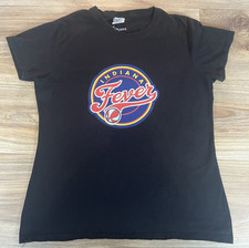 Indiana Fever Logo Black T-Shirt WNBA Officially Licensed Women's Medium