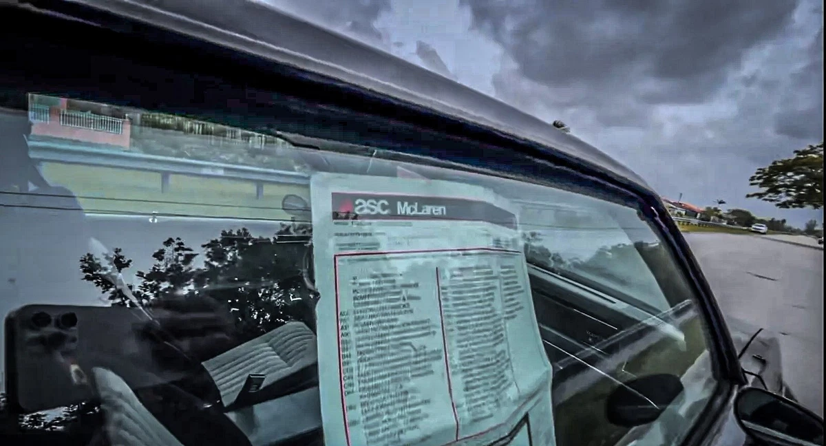 ASC/McLaren window sticker