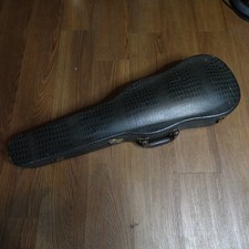 Antique 1920s Frost  Stone Black Alligator Croc Embossed Violin Case w/ Key