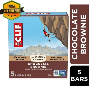 CLIF BAR Chocolate Brownie Energy Protein Bars   5 Pack