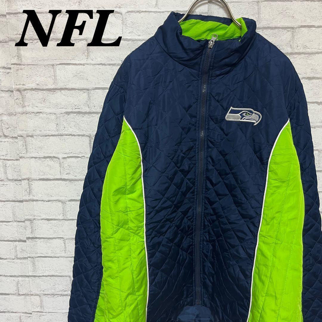 NFL nylon jacket with embroidered logo, full zip, navy, XL NFL nylon jacket with embroidered logo, full zip, navy, XL