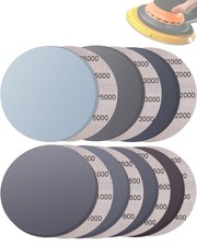 70Pcs 6 Inch Wet Dry Sanding Paper Discs Hook and Loop, 5000 3000 2000 1000 800