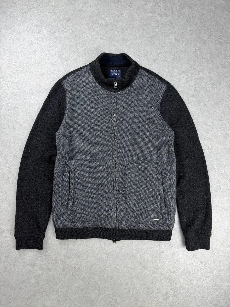 Woolrich Wool Zip Sweater Grey Black Men’s M Duties Paid (USA)