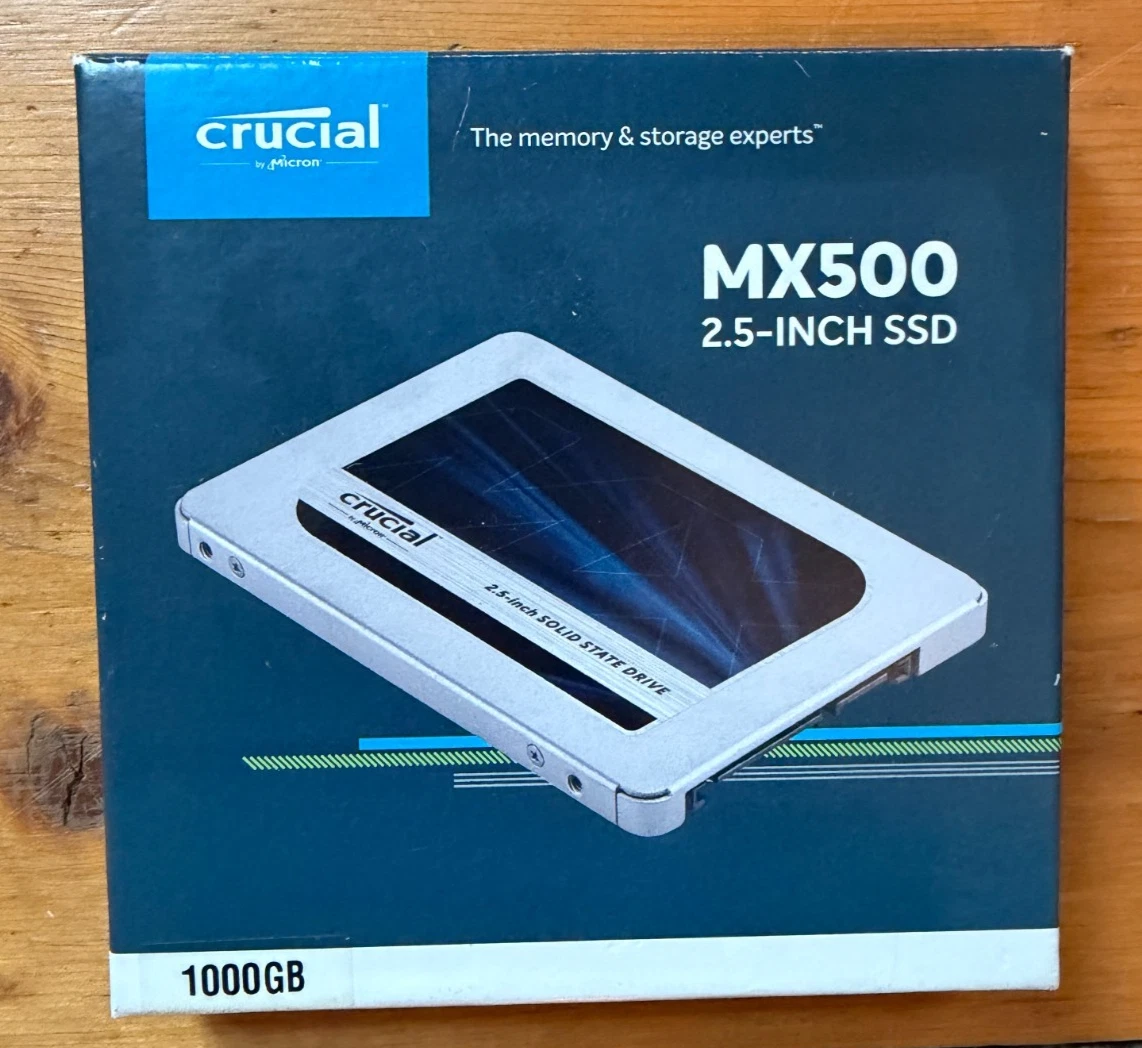 SSD Interno Crucial MX500 1 TB 2.5" - CT1000MX500SSD1 - Nuevo, Sellado de Fábrica