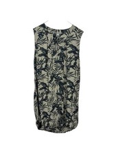 Old Navy NWOT Woman’s Green and Black Leaf Print Sleeveless Dress | Size Large