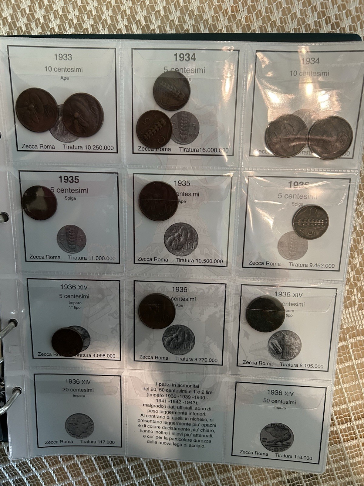 Coins Kingdom of Italy-Vittorio Emanuele III- 1900/1943 With Binder Album