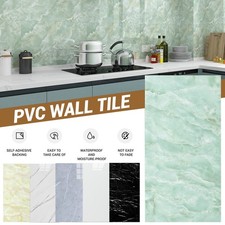 Peel Stick On Tile Self Adhesive Kitchen Bathroom Wall Floor Sticker Tiles 30 60