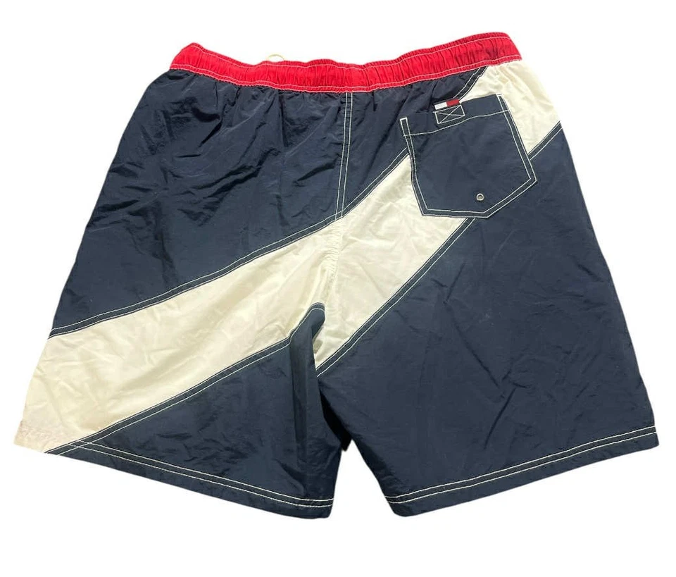 De Colección Y2K Tommy Hilfiger Bañador XL Cresta Logo Bloque de Color Board Shorts Forrados Foto 2 de 3