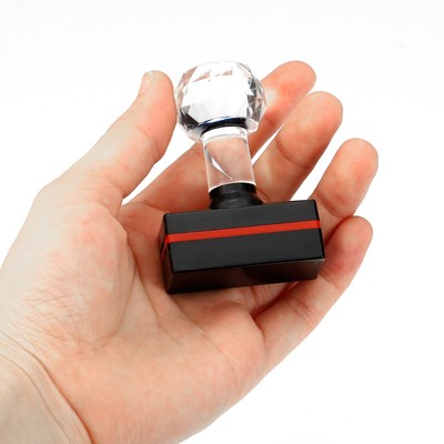 Draft Self-Inking Rubber Stamp – Red Ink, Reversible Pad, 9/16” X 1-1/2” Impression - View #4