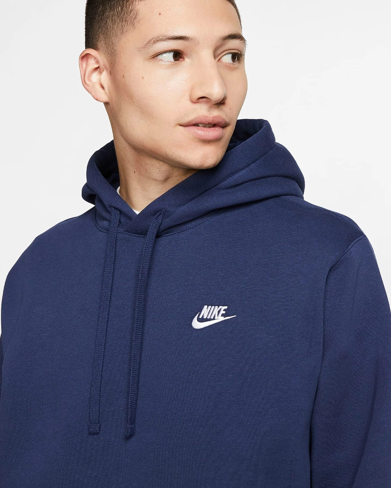 NEW MEN’S NIKE SPORTSWEAR CLUB FLEECE PULLOVER HOODIE SWEATSHIRT! IN NAVY BLUE!