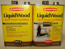 Abatron LW2GKR LiquidWood Epoxy Wood Hardener Compound 2 Gallon Kit Part A  B