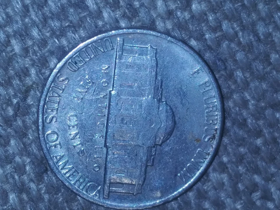 1980 p jefferson nickel error it has a error on the 1980 - Image 4 of 4