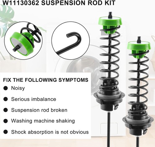4PCS Washer Suspension Rod Kit For Whirlpool W10594080 Washing Machine W11130362 - Picture 2 of 7
