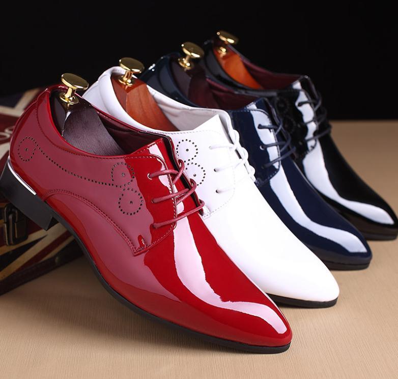 SAOLA Scarpe stringate da uomo glitter a punta tacco a blocco eleganti business matrimonio oversize