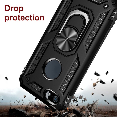 SDTEK Case for iPhone SE (2016-2019) 5 5s Strong Rugged Hybrid Phone Cover Black - Picture 4 of 5
