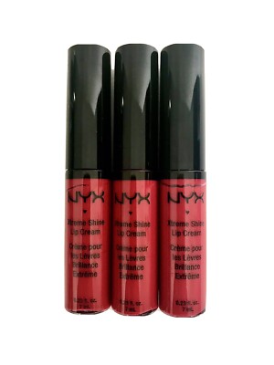 3 x Nyx Xtreme Shine Lippencreme Farbton würzig 3 x 7 ml versiegelte Packungen