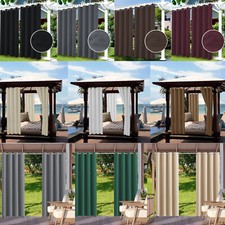 Outdoor Pavillon Vorhang mit Ösen Wasserdicht UV Schutz Terrasse Rasen Garten DE