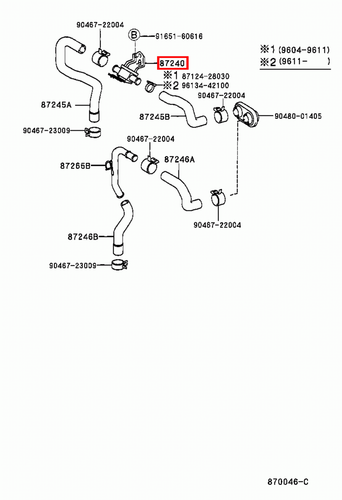 Genuine Toyota Prado VZJ95 Heater Control Valve Tap - Picture 4 of 10