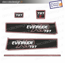 Adesivi motore marino fuoribordo Evinrude 737 XP gommone barca