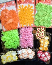 215 Flowers Lot assortment petals flower Handmade Mulberry Paper Fabric Party 8
