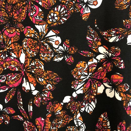 Nuevo con etiquetas Lularoe Irma Talla S NEGRO Hermosas Flores Floral IMPRESIONANTE ROSA Naranja Blanco - Imagen 3 de 5